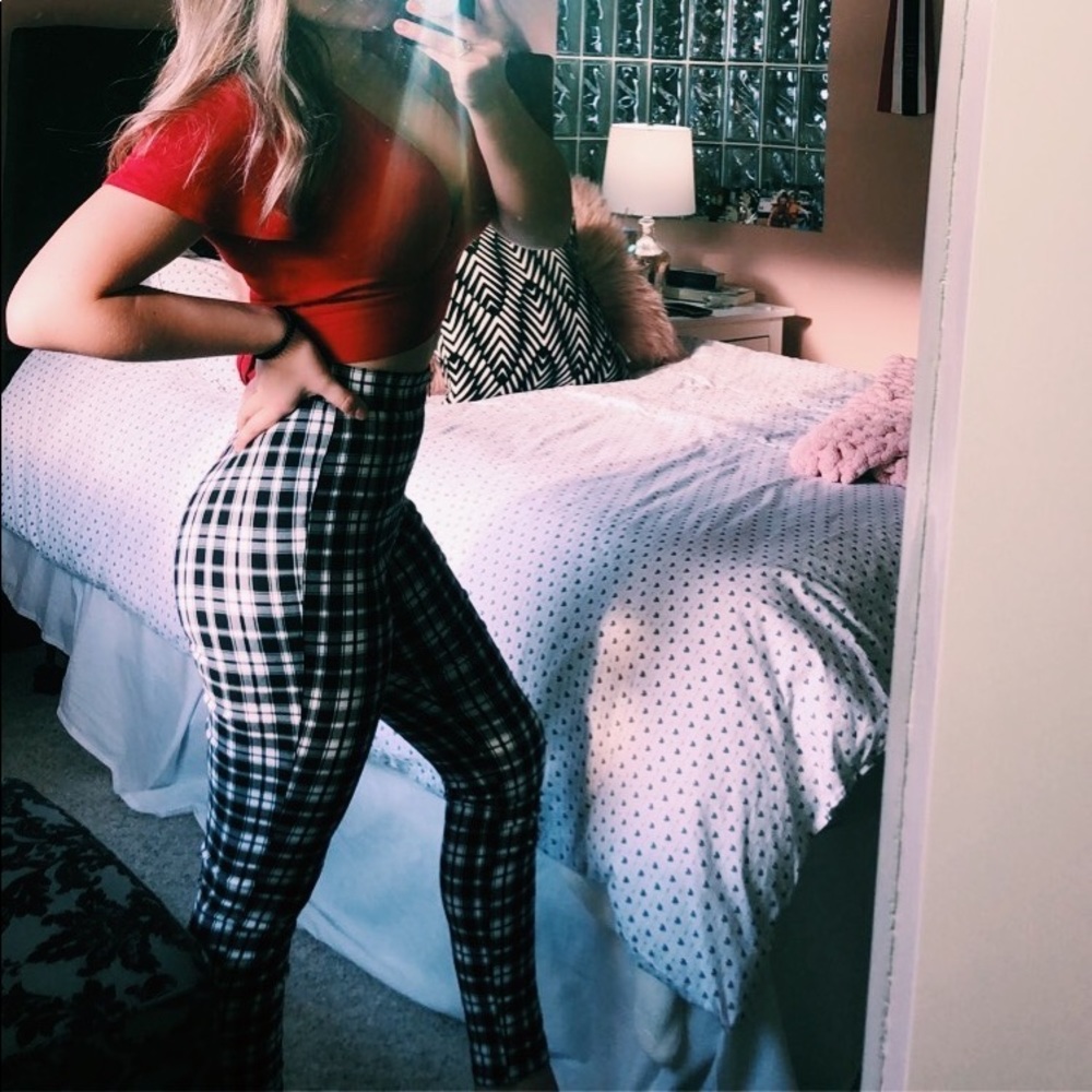 Plaid dress pants